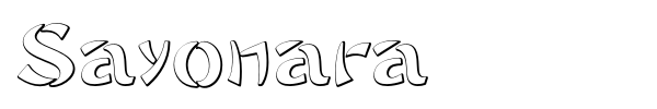 Sayonara font preview